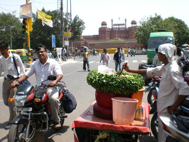 red fort across chandni chowk