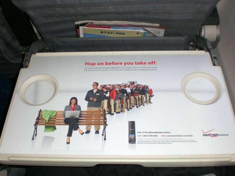 tray table advertisment