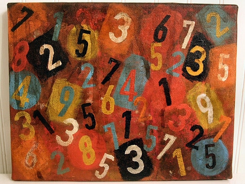 colorful numbers painting