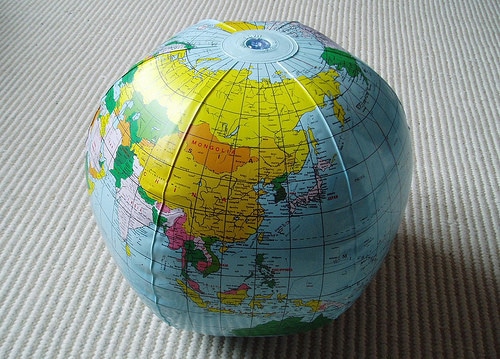 globe beach ball