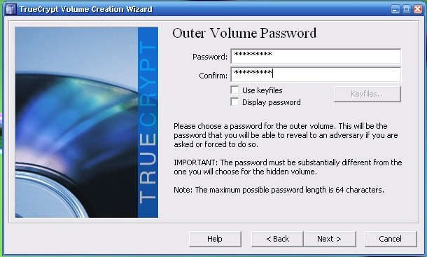 truecrypt outer volume password 