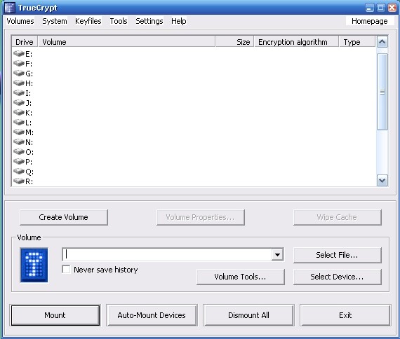 truecrypt default