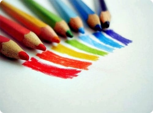 rainbow colored pencils