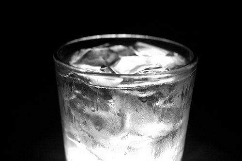 glass of ice water