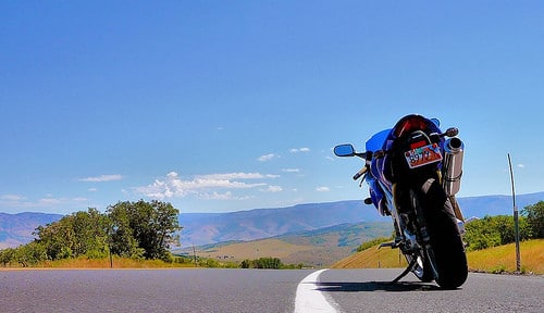 motorcycle on the open road