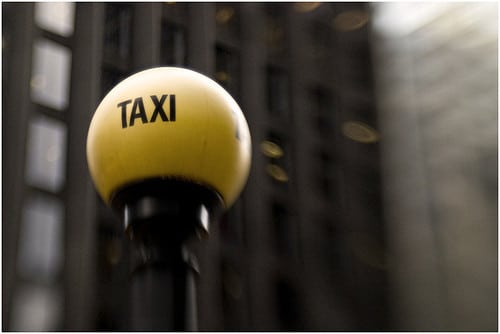 taxi stand sign