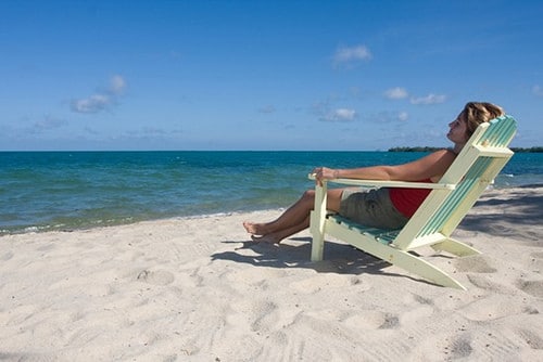 woman on the beach in panama