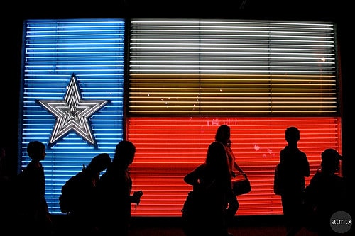 texas flag neon lights