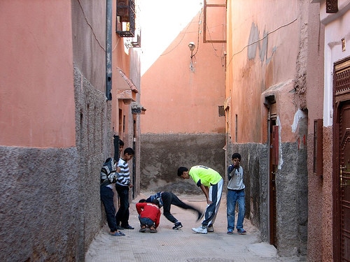 children in marrakesh