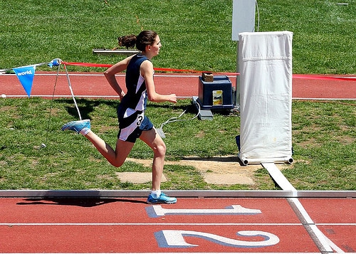 crossing the finish line