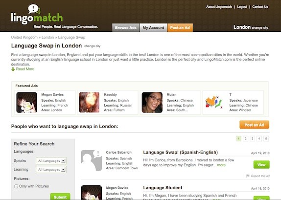 lingomatch ads