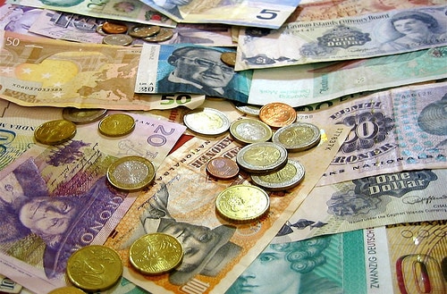 various currencies