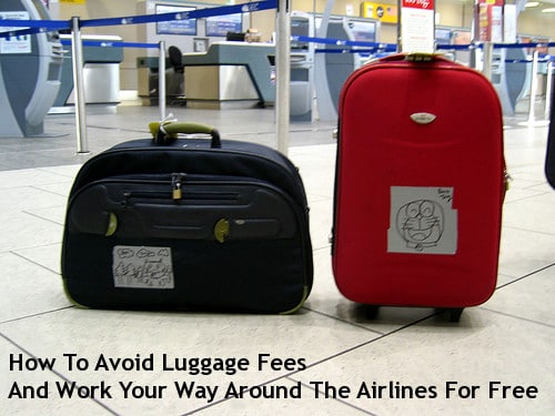 two suitcases at airport