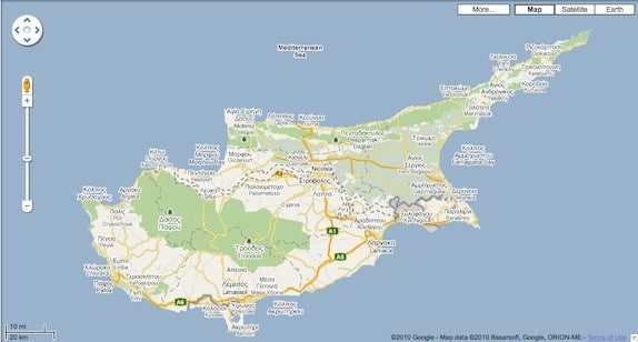 cyprus google maps