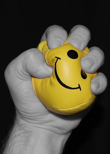 smiley stress ball