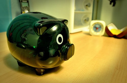 black piggy bank