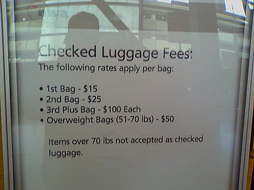 checked baggage fee