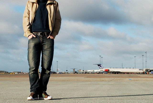 man at airport