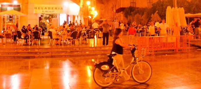 valencia night panorama