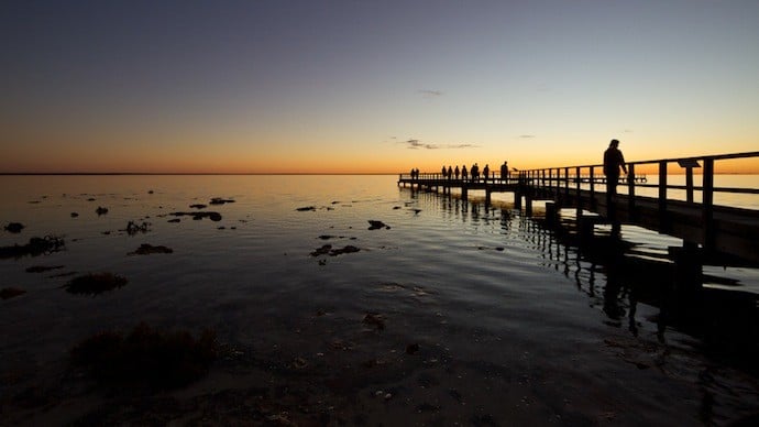 sunset hamelin pool australia