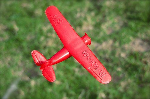 red toy airplane