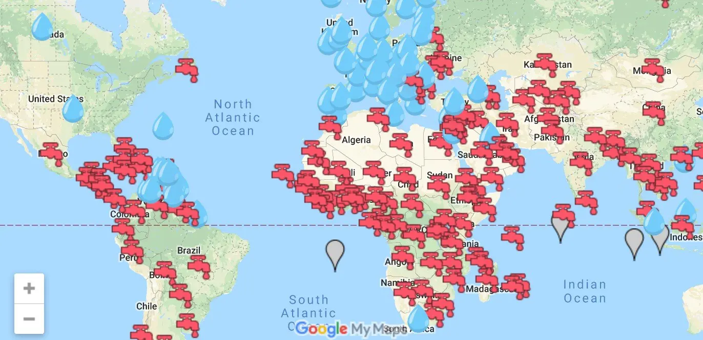 A Map Of All The Places You Can And Can't Drink The Local Tap Water (Updated In Real-time)